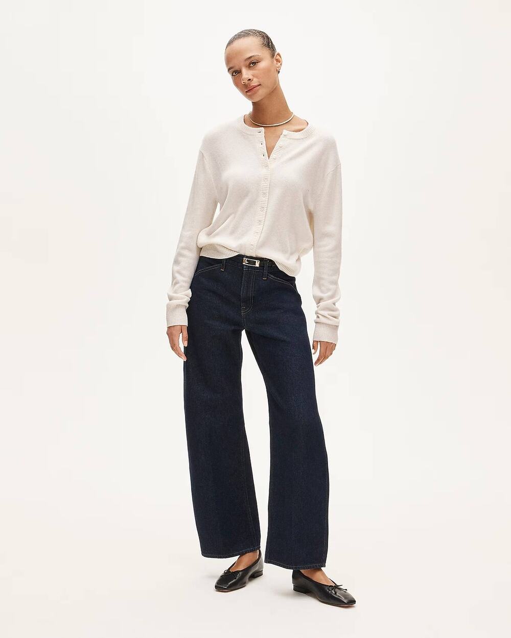 NWT J Crew Perfect Cashmere Cardigan Snow Cream XXL